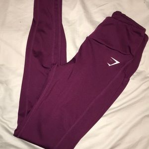 Gym Shark Leggings - Maroon